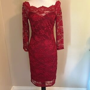 Gorgeous red lace dress